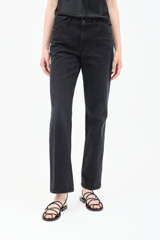 The Row Washed Black Straight Leg Jeans