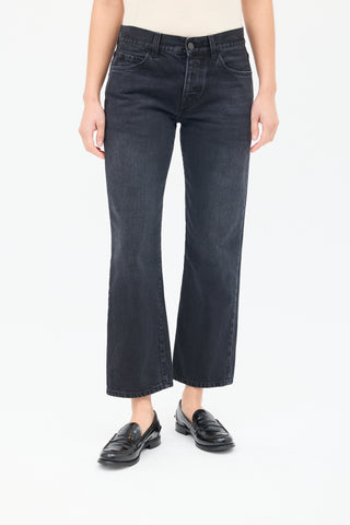 The Row Washed Black Straight Leg Jeans