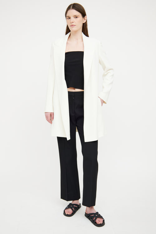 The Row Cream Open Long Blazer