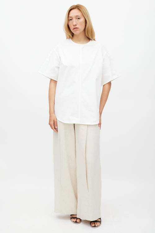 The Row White Panelled Top