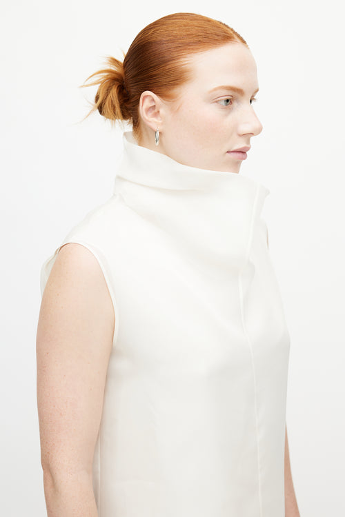 The Row White Virginia Silk Dress