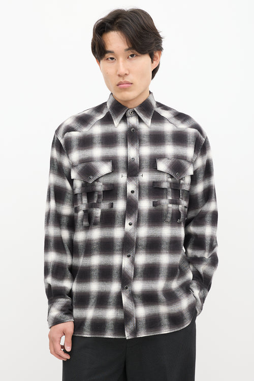 The Soloist Black 
White Plaid Shirt