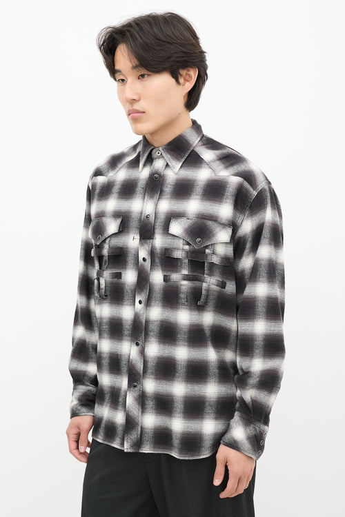 The Soloist Black 
White Plaid Shirt