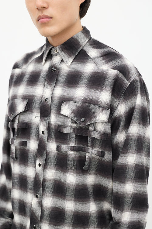 The Soloist Black 
White Plaid Shirt