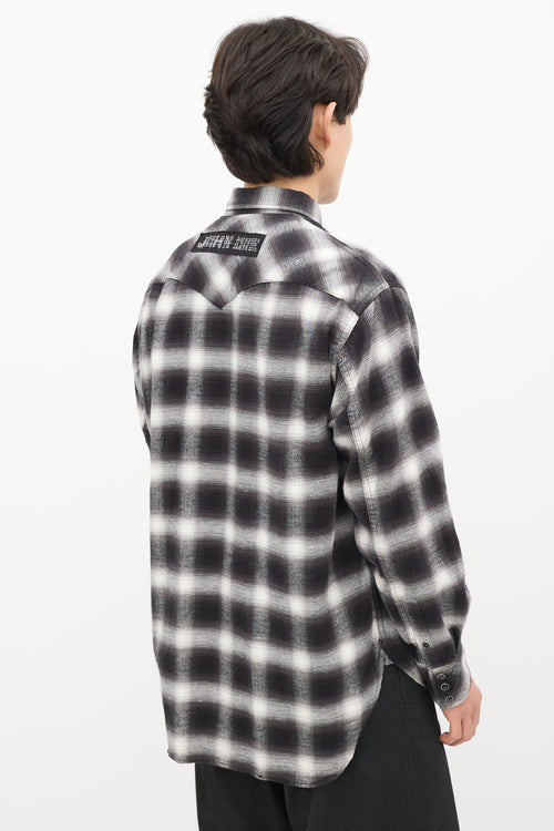 The Soloist Black 
White Plaid Shirt