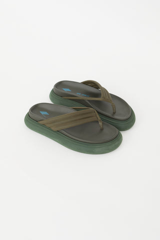 The Attico Khaki Green Alton Sandal