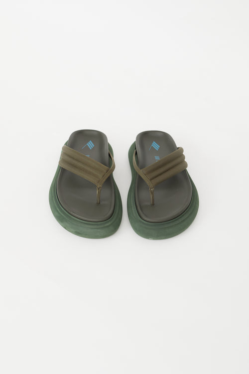 The Attico Khaki Green Alton Sandal