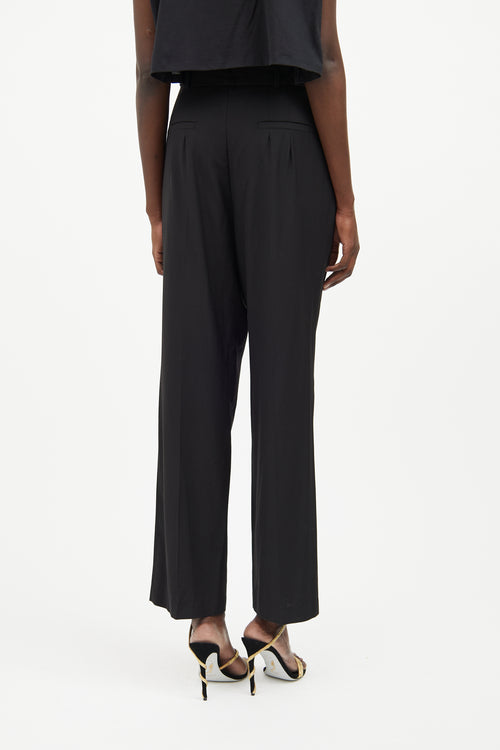 The Frankie Shop Black Pleated Trouser Pant