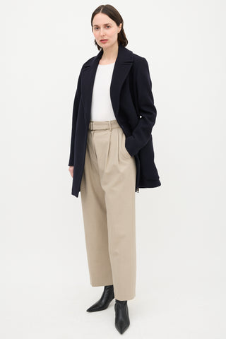 The Frankie Shop Wool Lyxe Belted Wide Leg Trouser