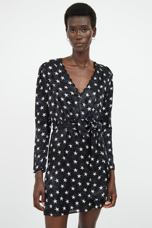 The Kooples B&W Star Print Lace Dress