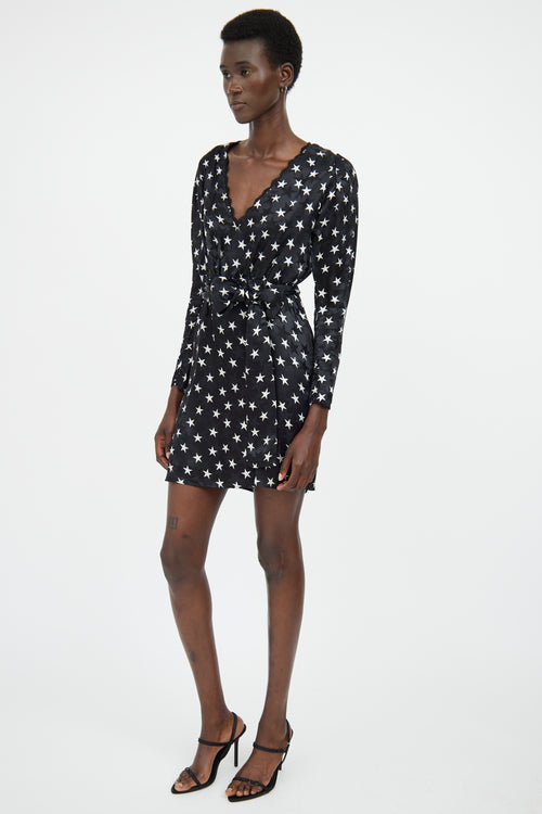 The Kooples B&W Star Print Lace Dress