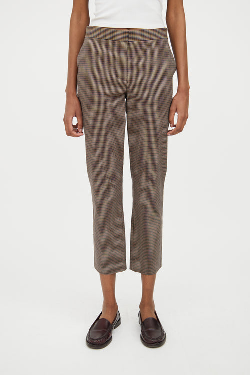 The Row Brown Houndstooth Pant