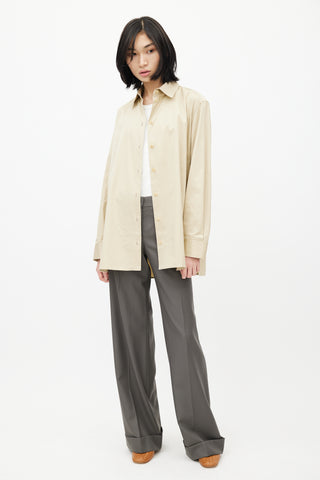 The Row Beige Oversized Shirt