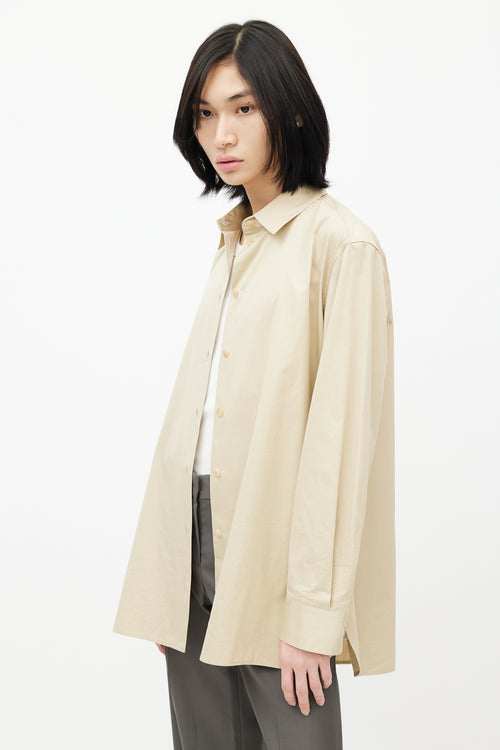 The Row Beige Oversized Shirt