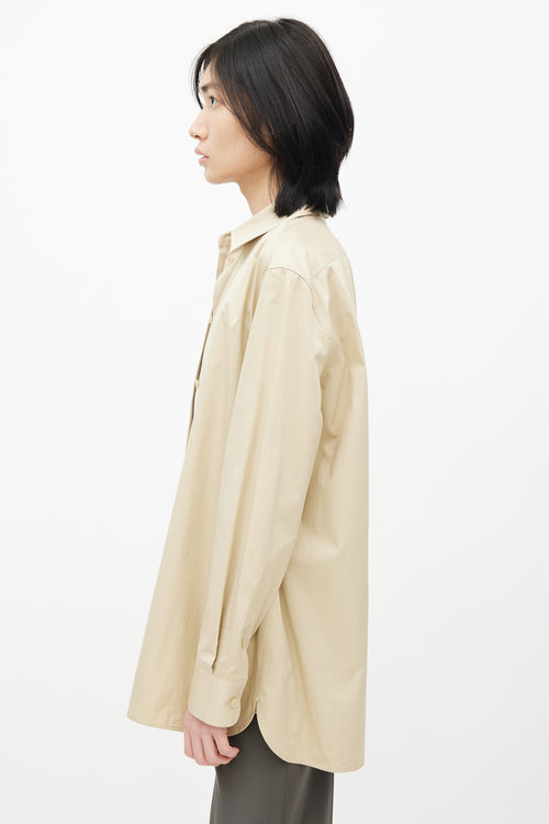 The Row Beige Oversized Shirt