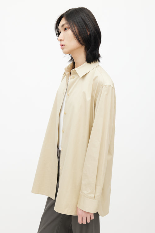 The Row Beige Oversized Shirt