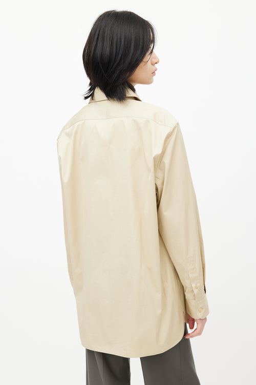 The Row Beige Oversized Shirt