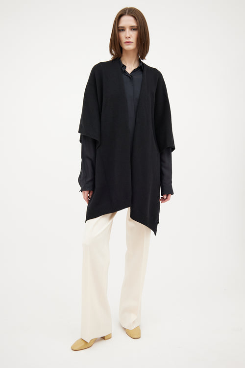 The RowBlack Cashmere Knit Cape