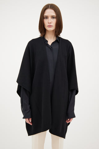 The RowBlack Cashmere Knit Cape