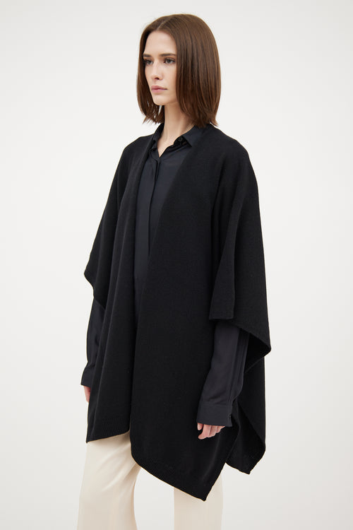 The RowBlack Cashmere Knit Cape