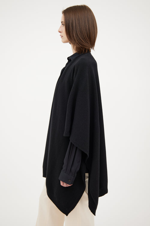 The RowBlack Cashmere Knit Cape