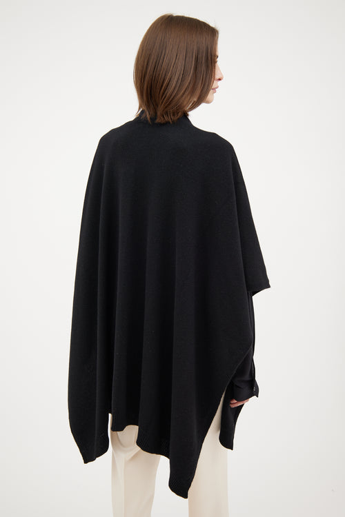 The RowBlack Cashmere Knit Cape