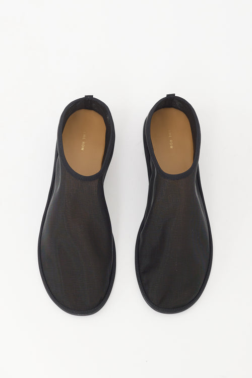 The Row Black Mesh Sock Flat