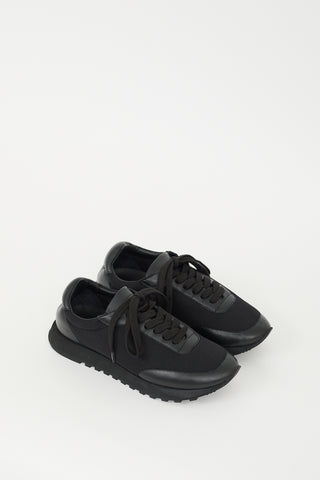 The Row Black Mesh 
Leather Owen Runner Sneaker