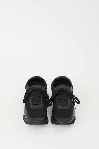 The Row Black Mesh 
Leather Owen Runner Sneaker