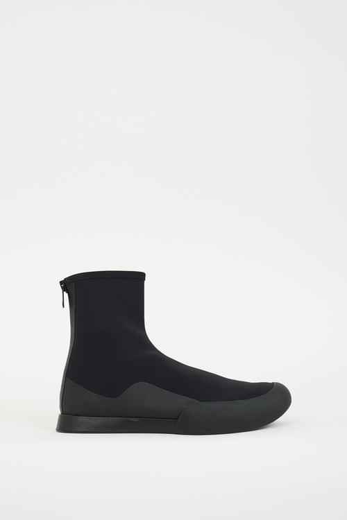 The Row Black Neoprene TR Ankle Boot