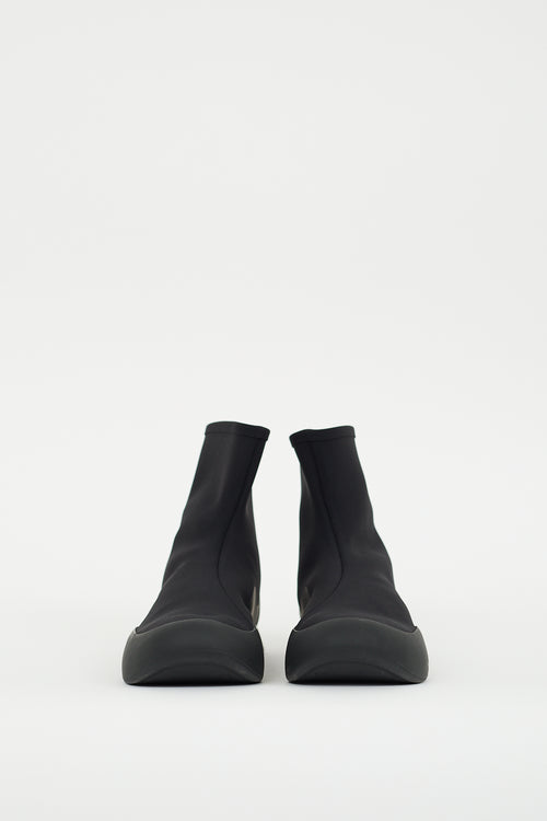 The Row Black Neoprene TR Ankle Boot