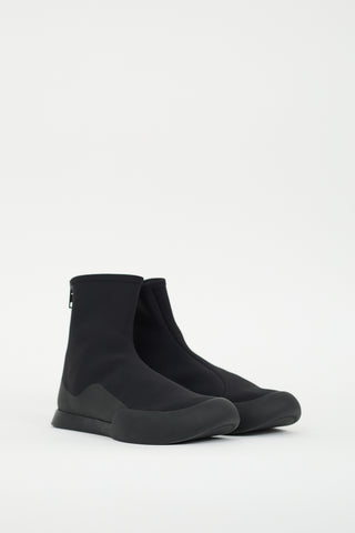 The Row Black Neoprene TR Ankle Boot