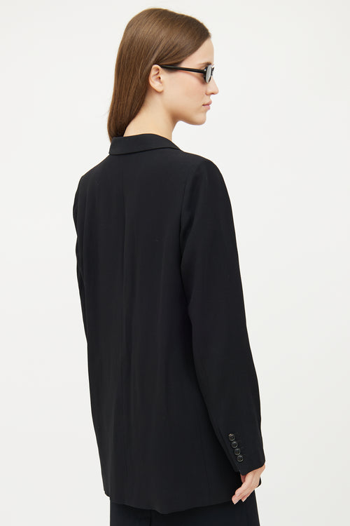 The Row Black Oversized Long Sleeve Blazer