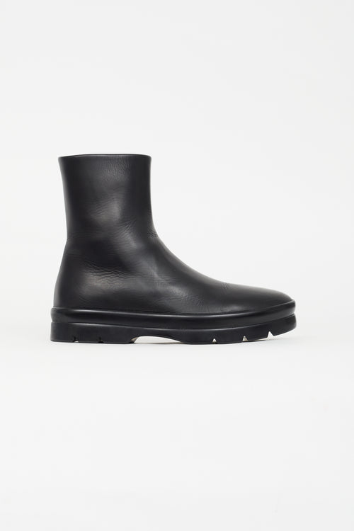 The Row Black Leather Billie Boot