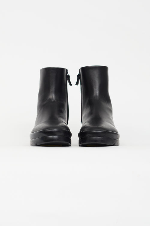 The Row Black Leather Billie Boot