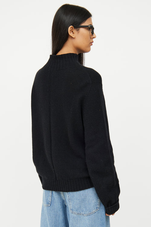 The Row Black Cashmere Knit Sweater