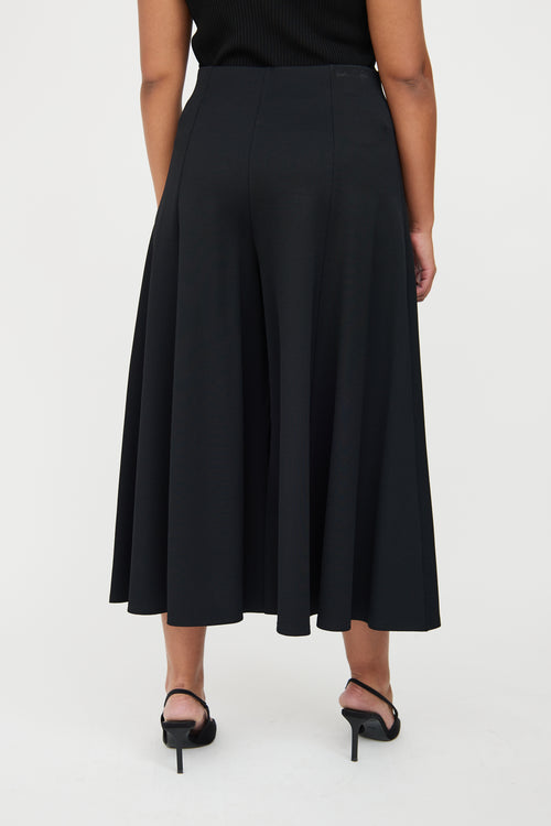 The Row Black Cropped Culotte Pant