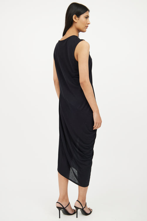 Black Jersey Sleeveless Dress