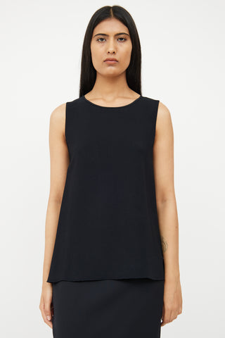 The Row Black Sleeveless Top