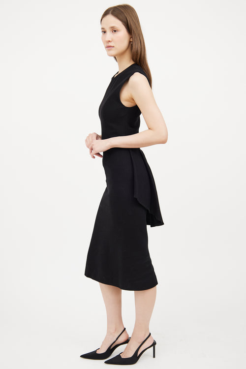 Woven Bustle Midi Dress