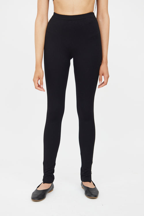 Totême Black Ankle Zip Legging