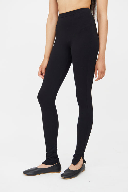 Totême Black Ankle Zip Legging