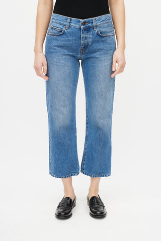 The Row Blue Cotton Denim Medium Wash Jeans