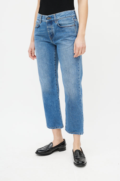 The Row Blue Cotton Denim Medium Wash Jeans