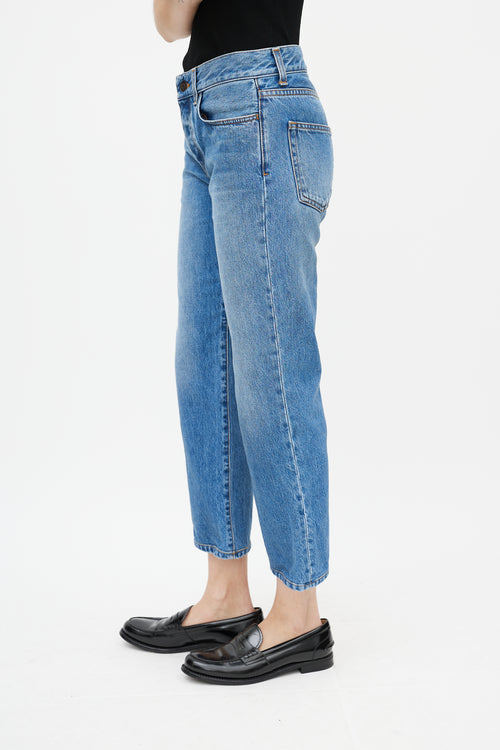 The Row Blue Cotton Denim Medium Wash Jeans