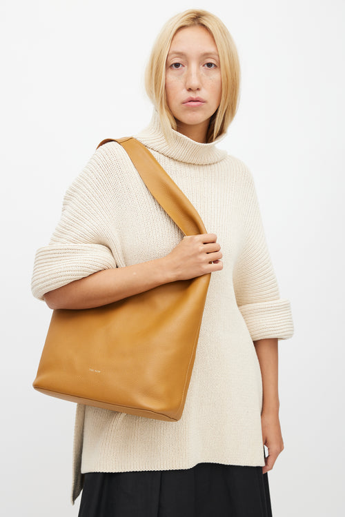 The Row Brown Bindle Three Leather Tote