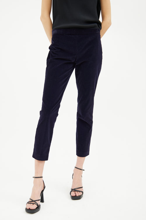 The Row Navy Corduroy Pant