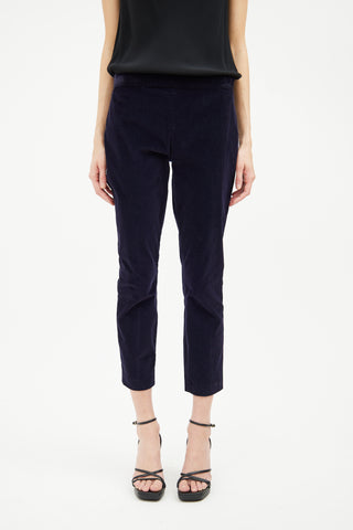 The Row Navy Corduroy Pant