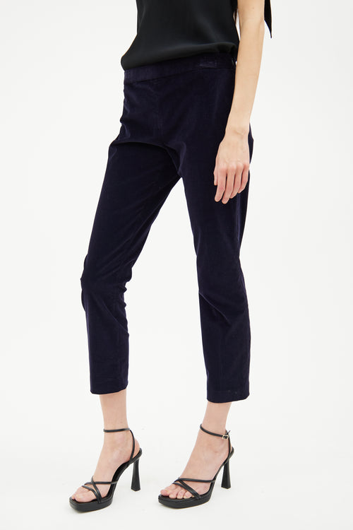 The Row Navy Corduroy Pant