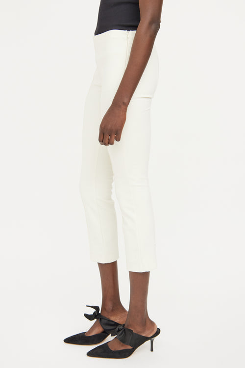 The Row Cream Pleat Slim Pant